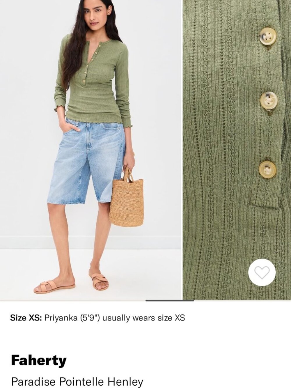 Faherty  Paradise Pointelle Henley